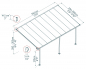 Preview: Palram-Canopia Terrassenüberdachung Feria 3x5 weiß TxB 295x546cm 8mm HKP