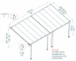 Preview: Palram-Canopia Terrassenüberdachung Feria 3x6 weiß TxB 295x610cm 8mm HKP