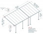 Preview: Palram-Canopia Terrassenüberdachung Feria 3x7 anthrazit TxB 295x730cm 8mm HKP