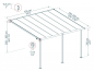 Preview: Palram-Canopia Terrassenüberdachung SIERRA 3x4.25 (299x434cm) grau 6mm HKP klar