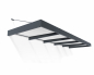 Preview: Palram-Canopia Tür Vordach SOPHIA XL 5000 (471x140cm) Alu grau Acryl white/opal