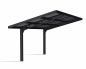 Preview: Palram-Canopia Carport Sydney 286x586cm Alu schwarz gewelltes Polycarbonat grau   