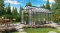 Preview: Vitavia Hohes Gewächshaus Uranus 11500 BxTxH 257x445x248cm 4mm HKP Alu schwarz