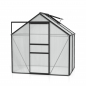 Preview: Vitavia Gewächshaus Venus 2500 BxTxH 195x131x197cm 2,5m² 6mm HKP Alu schwarz