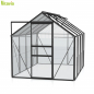 Preview: Vitavia Gewächshaus Venus 5000 BxTxH 195x257x197cm 5m² ESG Glas Alu schwarz