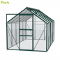 Preview: Vitavia Gewächshaus Venus 6200 BxTxH 195x321x197cm 6,2m² ESG Glas Alu smaragd