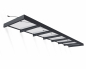 Preview: Palram-Canopia Tür Vordach SOPHIA XL 7000 (660x140cm) Alu grau 4mm Acryl klar