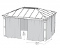 Preview: Palram-Canopia Vorhangset 4tlg. für Pavillon DALLAS 4.3x5 (14x16) Dunkelgrau