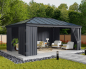 Preview: Palram-Canopia Vorhangset 4tlg. für Pavillon DALLAS 4.3x6 (14x20) Dunkelgrau