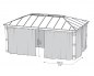 Preview: Palram-Canopia Vorhangset 4tlg. für Pavillon DALLAS 4.3x6 (14x20) Dunkelgrau
