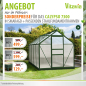 Preview: AKTION Vitavia Alu Gewächshaus Calypso 7300 B195xT380xH197cm 6mm HKP 7m² Smaragd