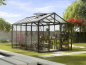 Preview: Vitavia Premium Gewächshaus Zeus 10000 BxT 258x391 Glas ESG/HKP 10m² Alu schwarz