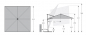 Preview: Doppler Multifunktionaler Pendelschirm derby DX 210x210cm Natur inkl. Ständer