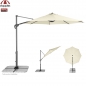 Preview: Doppler Derby Ampelschirm Pendelschirm Ravenna Smart 300cm Natur + Ständer