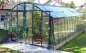 Preview: Vario Stahl Gewächshaus Maxi 12 Nörpelglas 4mm BxL 426x1200cm 51m² grün