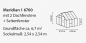 Mobile Preview: Vitavia Gewächshaus Meridian 1 6700 BxTxH 257x258x232cm 4mm HKP Alu eloxiert