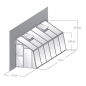 Preview: Vario Stahl Anlehngewächshaus Casa 7,5 Nörpelglas BxL152x750cm 11,4m² verzinkt