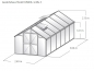 Preview: Vario Stahl Gewächshaus Junior 3 Nörpelglas 4mm BxL:249x306cm 7,5m² Weiß