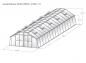 Preview: Vario Stahl Gewächshaus Maxi 7,5 Nörpelglas BxL:426x750cm 32m² pulverbeschichtet