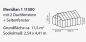 Preview: Vitavia Gewächshaus Meridian 1 11500 BxTxH 257x445x232cm 4mm HKP 11,5m² schwarz