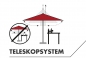 Preview: Doppler Marktschirm Alu Expert Teleskop 400cm Gastro Rot + Schutzhülle