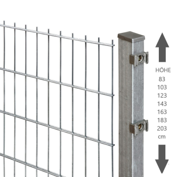 Elmar Jung Doppelstabmattenzaun Excellent verzinkt Rechteckpfosten 40/60