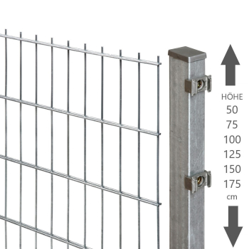 Elmar Jung Doppelstabmattenzaun Standard verzinkt Pfosten 40/40