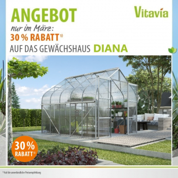 Vitavia Gewächshaus Diana 8300 4mm HKP BxTxH 264x321x255cm 8,3m² Alu eloxiert