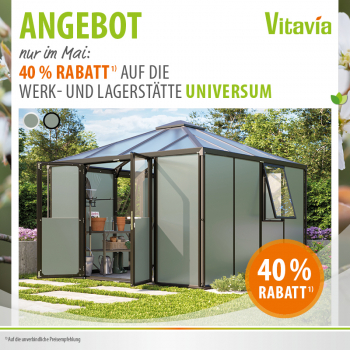 Vitavia Gerätehaus Lagerraum UNIVERSUM BxTxH 317x322x265cm 10,2m² Alu schwarz