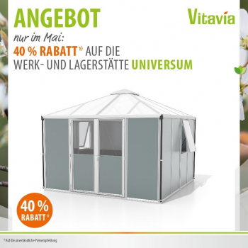 Vitavia Gerätehaus Lagerraum UNIVERSUM BxTxH 317x322x265cm 10,2m² Alu eloxiert