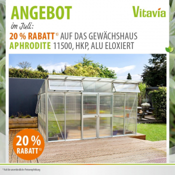 Vitavia Gewächshaus Aphrodite 11500 10mm HKP 11,5m² 295x393cm Alu eloxiert