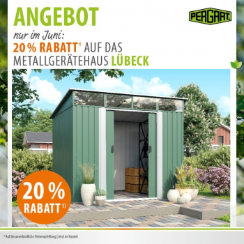 Pergart Metall Gerätehaus Lübeck 86 BxTxH 238x194x203cm 4,05m² Tanne