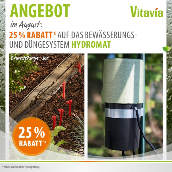 Vitavia Hydromat Bewässerungsanlage 10m Schlauch + 50 Tropfstäbe