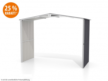 Globel Erweiterungselement 410 BxT 125x308cm 3,7m² für Gerätehaus WORKER + PARKER