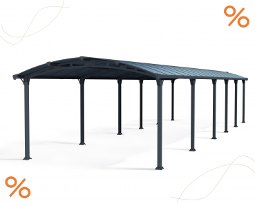 Palram-Canopia Alu Carport Arcadia 12700 grau Polycarbonat BxT 359x1290cm