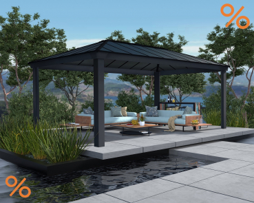 Palram-Canopia Aluminium Pavillon Dallas 6100 3.6x6.1 12x20 6mm HKP