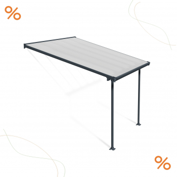 Palram-Canopia Terrassenüberdachung Feria 3x3 anthrazit TxB 295x305cm 8mm HKP