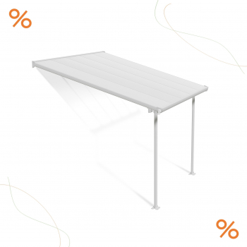 Palram-Canopia Terrassenüberdachung Feria 3x3 weiß TxB 295x305cm 8mm HKP