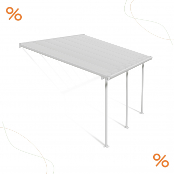 Palram-Canopia Terrassenüberdachung Feria 3x4 weiß TxB 295x425cm 8mm HKP