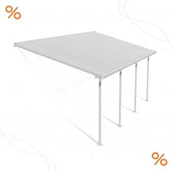 Palram-Canopia Terrassenüberdachung Feria 3x6 weiß TxB 295x610cm 8mm HKP