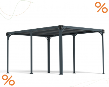 Palram-Canopia Alu Pavillon Milano 4300 BxTxH 426x309x225cm 6mm HKP