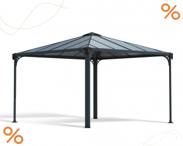 Palram-Canopia Pavillon Palermo 3600 360x360 6mm HKP Alu anthrazit