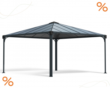 Palram-Canopia Pavillon Palermo 4300 430x430 6mm HKP Alu anthrazit