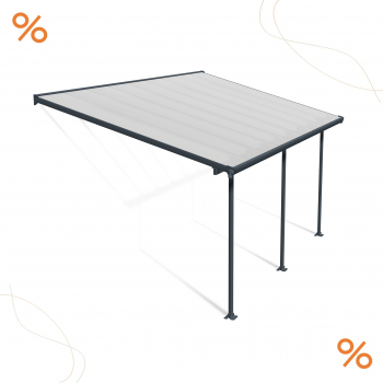 Palram-Canopia Terrassenüberdachung Feria 3x5 anthrazit TxB 295x546cm 8mm HKP