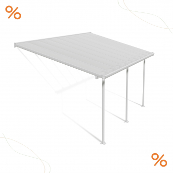 Palram-Canopia Terrassenüberdachung Feria 3x5 weiß TxB 295x546cm 8mm HKP