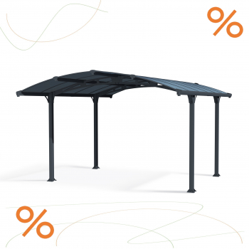 Palram-Canopia Alu Carport Arcadia 4300 12x14 Polycarbonat BxT 359x435cm