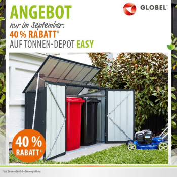 Globel Metall 2 Tonnen-Depot EASY 53 BxTxH 174x101x131cm 1,62m² Anthrazit