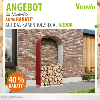 Vitavia Kaminholzregal Ardor 401 BxTxH 99x40x200cm HOCH, Rubin