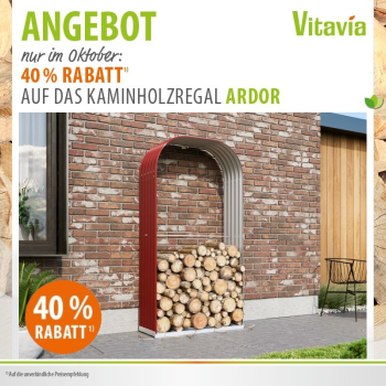 Vitavia Kaminholzregal Ardor 401 BxTxH 99x40x200cm HOCH, Rubin