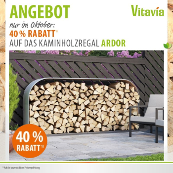 Vitavia Kaminholzregal Ardor 401 BxTxH 210x40x100cm QUER, Blank
